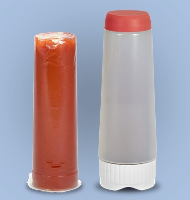 Restaurantware 32oz. FIFO Inverted Plastic Squeeze Bottle with Refill and Dispensing Lids - First in First Out - Perfect for Restaurants, Catering